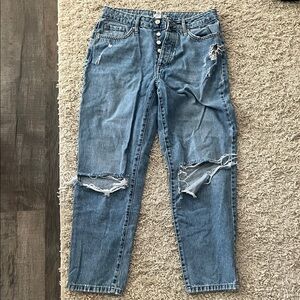 Forever 21 Light Blue Washed Denim Jeans